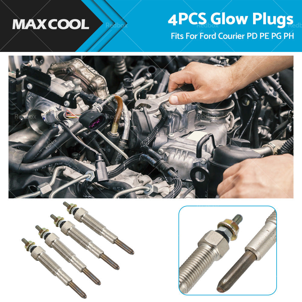 4x Glow Plugs for Ford Courier 2.5L Diesel Turbo 1996-2006