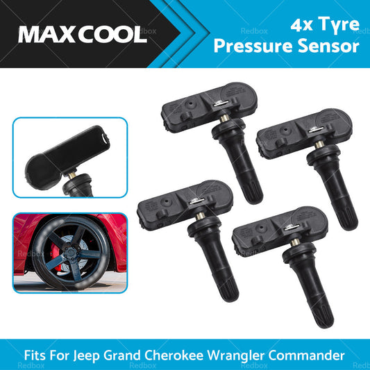 Tyre Pressure Sensor x 4 for Jeep Grand Cherokee Wrangler 2005-2010
