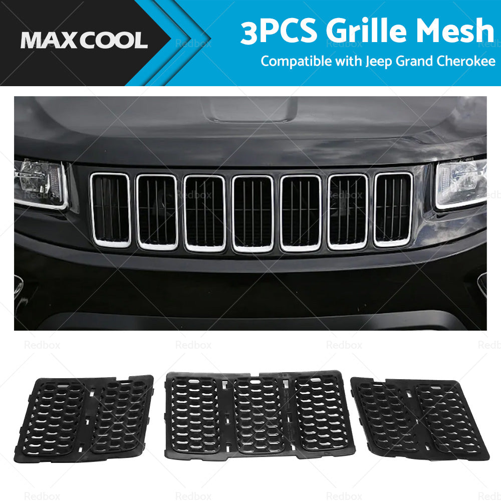 ABS Front Grille Mesh Insert Kit for Jeep Grand Cherokee 2014-2016