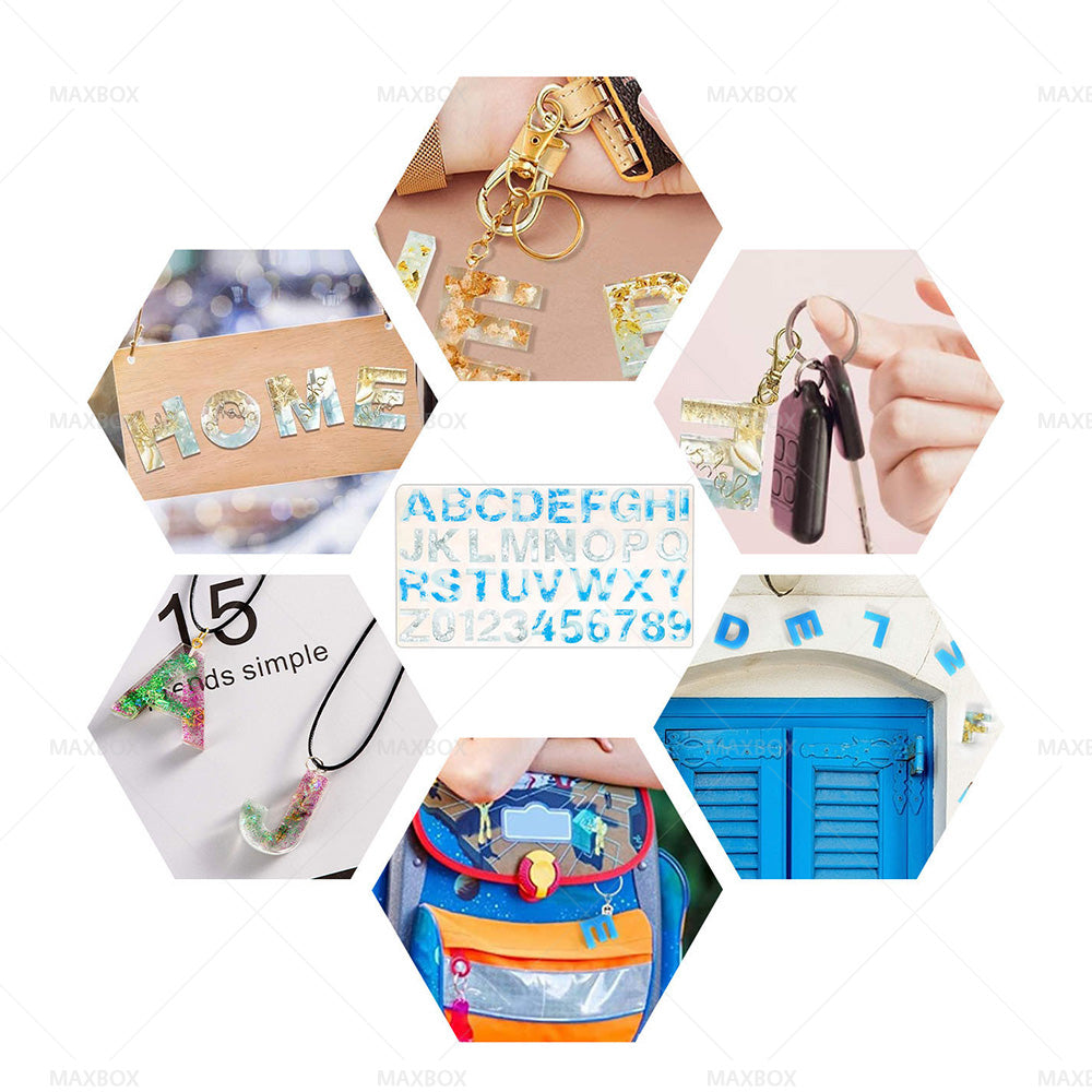 Alphabet Epoxy Resin Mold Letter Number Silicone Mould Keychain Tassel Pin Vise-3