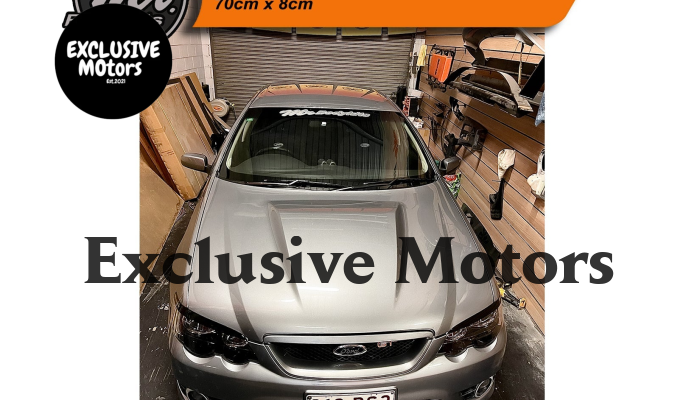 Windscreen Sticker 70x8cm Decal for  Grey/White Border