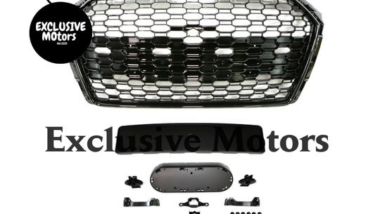 RS4  Honeycomb Grille for Audi A4/S4 B9 Black 2016-2019