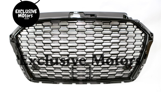 RS3  Honeycomb Grille for Audi A3 8V Black 2017-2019