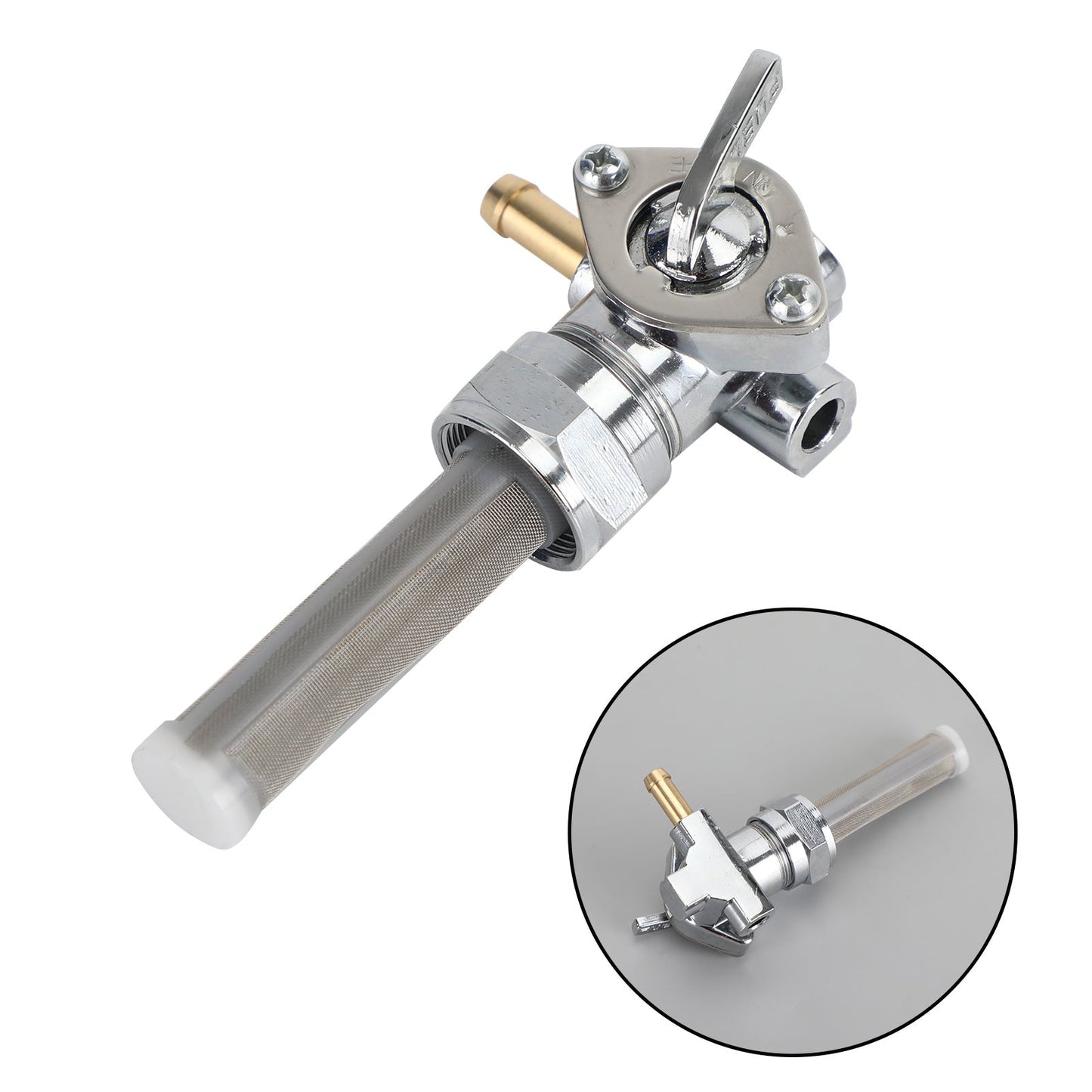 Petcock Fuel Valve Right Spigot 22mm fit for Softail Electra Glide Road King Generic