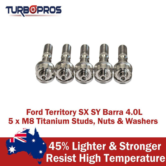 Titanium Turbo to Dump Pipe Stud Kit for Ford Territory SX SY Barra 4.0L