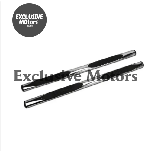 4" Oval Side Step Running Boardsfor Toyota Hilux Revo Chrome (2015-2023)