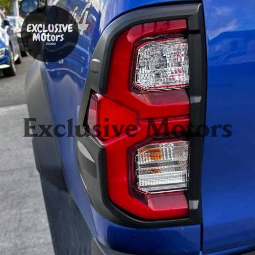 Matte Black Taillight Covers for Toyota Hilux (2021-2023)