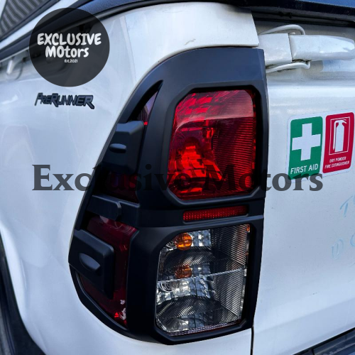 Matte Black Taillight Covers for Toyota Hilux (2015-2020)
