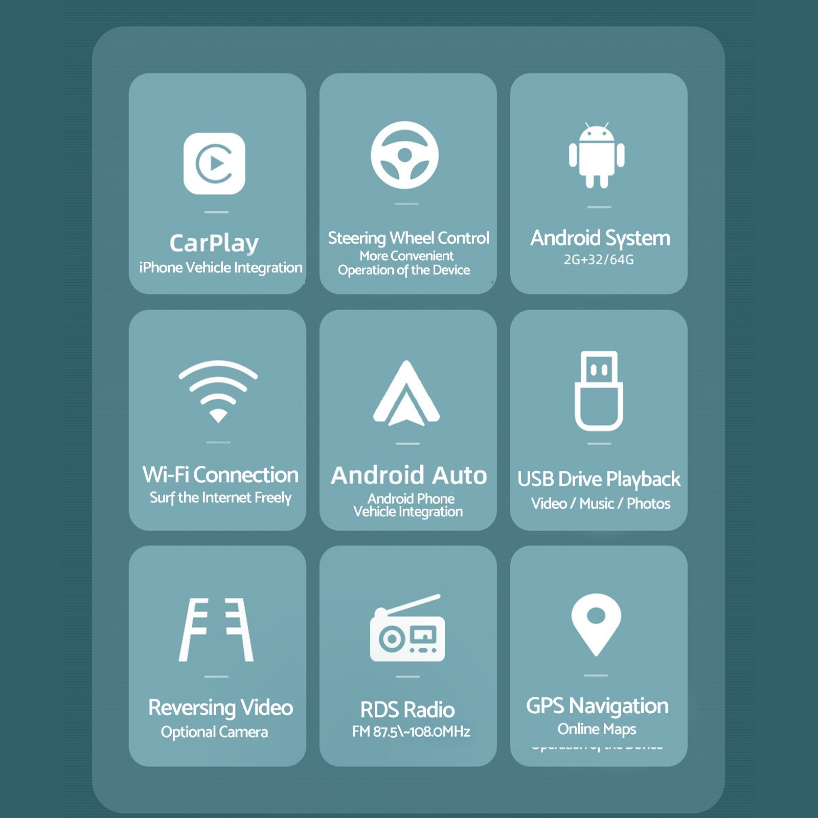 CarPlay Stereo Head Unit Suitable For Toyota Prado 02-09 Android 13 GPS 4+64G-2