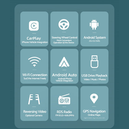 CarPlay Stereo Head Unit Suitable For Toyota Prado 02-09 Android 13 GPS 4+64G-2