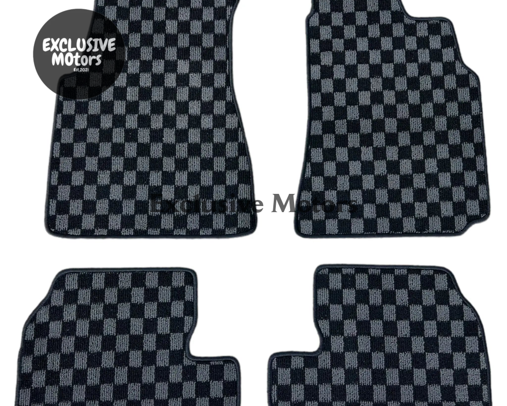 NISSAN SILVIA S13 / S14 / S15 / 200SX / 240 SX CHECKER FLOOR MATS - Tokyo Tom's
