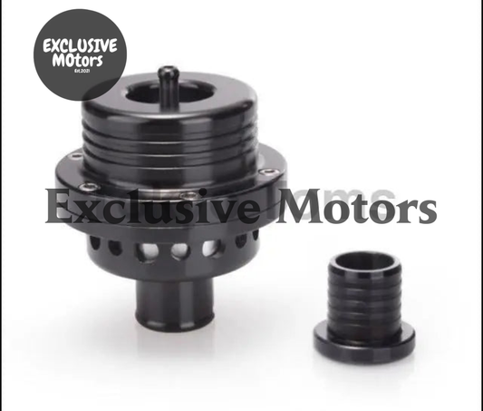 25Mm Turbo Blow Off Valve, Dual Piston With Blanking Plug - Universal - Black - Tokyo Tom's