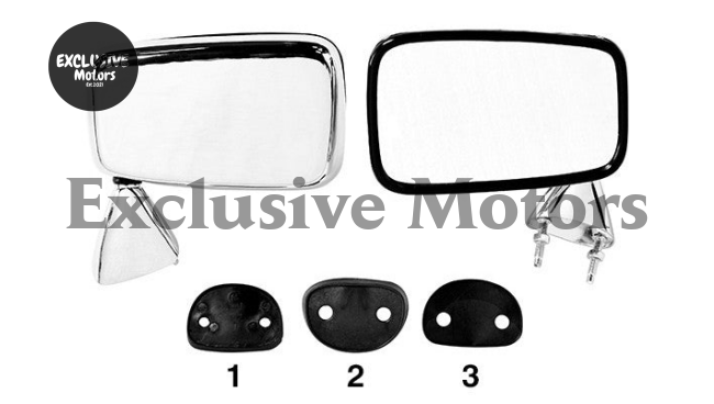 Ford Escort MK2 Door Mirror chrome - 25-19-10-3 or 25-19-10-4
