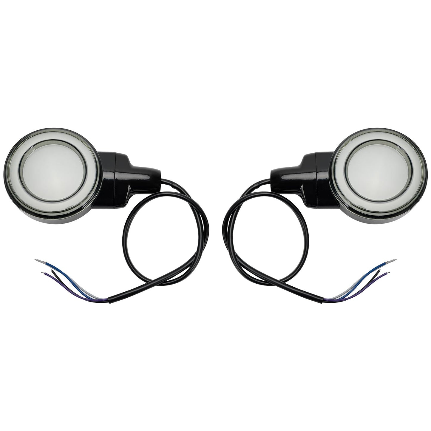 LED Flat Front Turn Signal Light For Heritage Softail Classic Touring 99-23