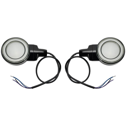 LED Flat Front Turn Signal Light For Heritage Softail Classic Touring 99-23