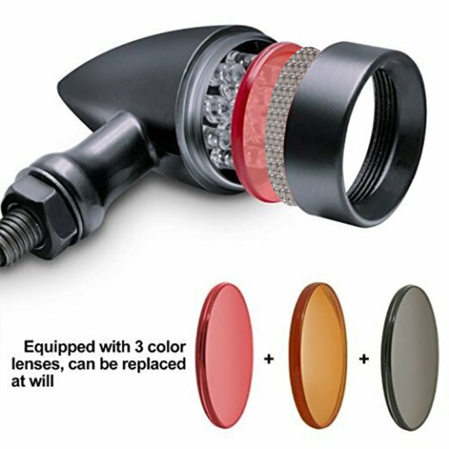M10 Universal Motorcycle LED Turn Signal Light Indicators Blinker Lamp Generic