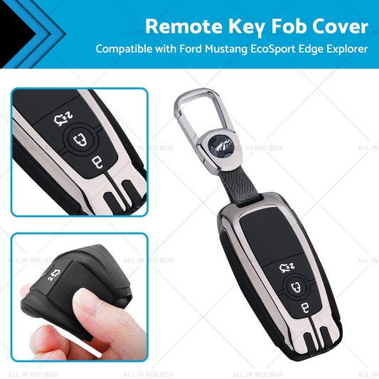 Zinc Alloy Key Fob Cover for Ford Mustang EcoSport Edge Explorer 2015-2023