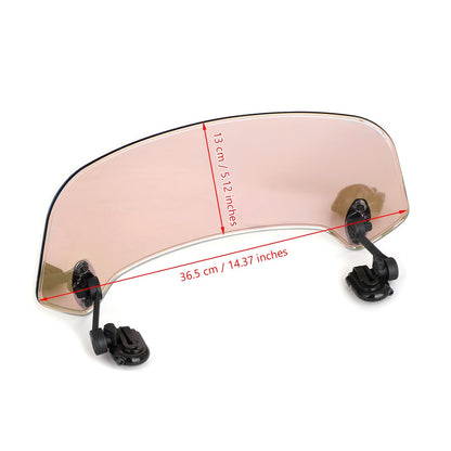 Motorcycle Adjustable Clip On Windshield Extension Spoiler Wind Deflector