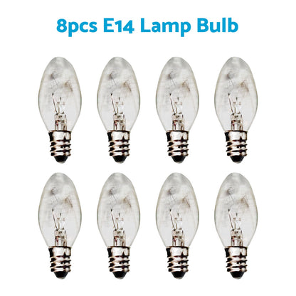 8x 7W/10W 240V E12/E14 Clear Bulbs Suitable For Night Light Replacement Warm Yellow Light-5