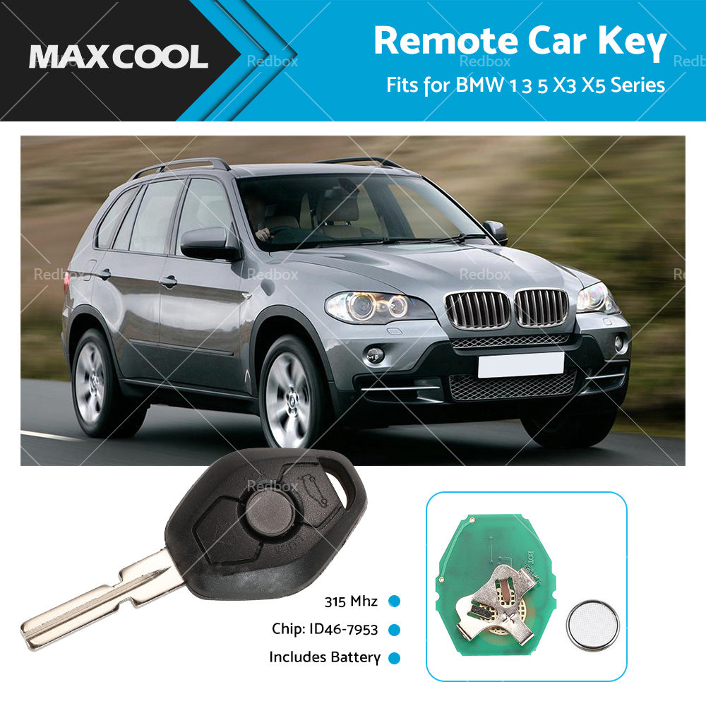 3 Buttons 315MHz Remote Key w/ Chip ID46 for BMW 3 5 Series X3 CAS2 2005-2010