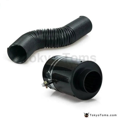 Universal Cold Feed Induction Kit & Carbon Fibre Air Intake Filter Box With Fan For BMW E46 M3/330/328/325 M52 - Tokyo Tom's