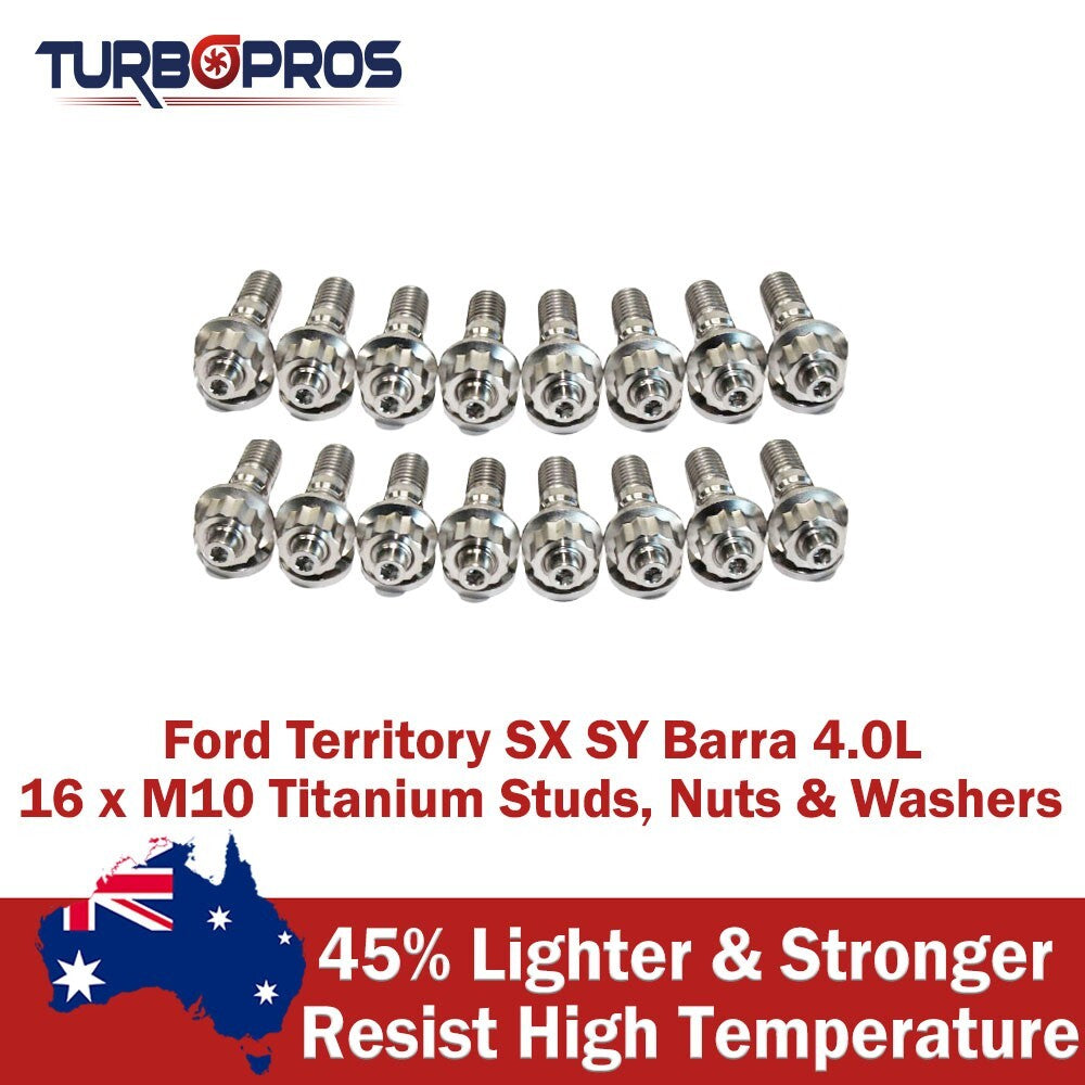 Titanium Exhaust Manifold & Turbo Stud Kit for Ford Territory SX SY Barra 4.0L