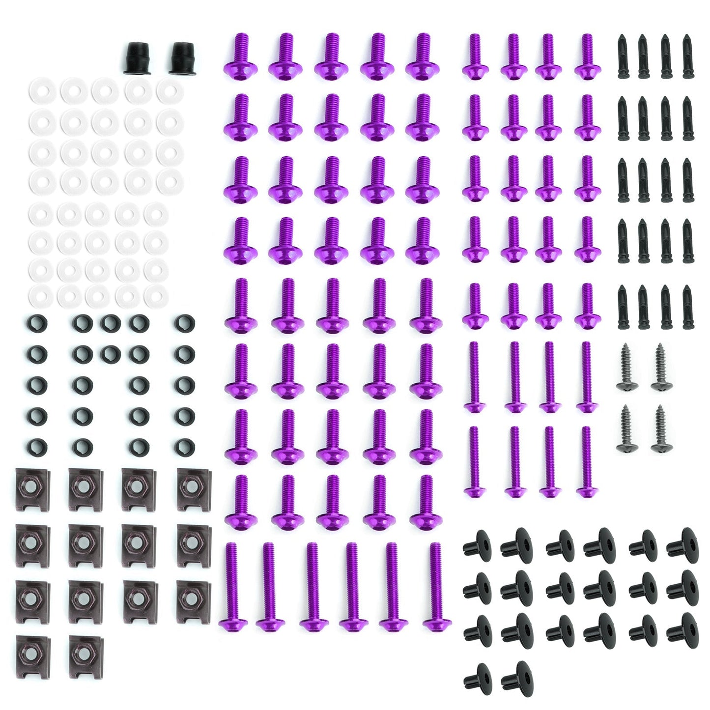 Purple Fairing Bolts Screws Kit For Yamaha YZF R6 R1 R25 R125 R3 T-MAX MT XJR Generic