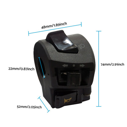 Motorcycle Handlebar Headlight Control Switch Turn On/Off Light Indicator-3