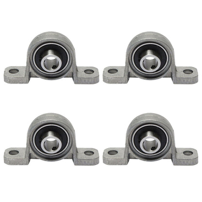4x Ball Bearing Pillow Block Zinc Alloy Metal Suitable For 8/10/12/20mm Inner Diameter-0