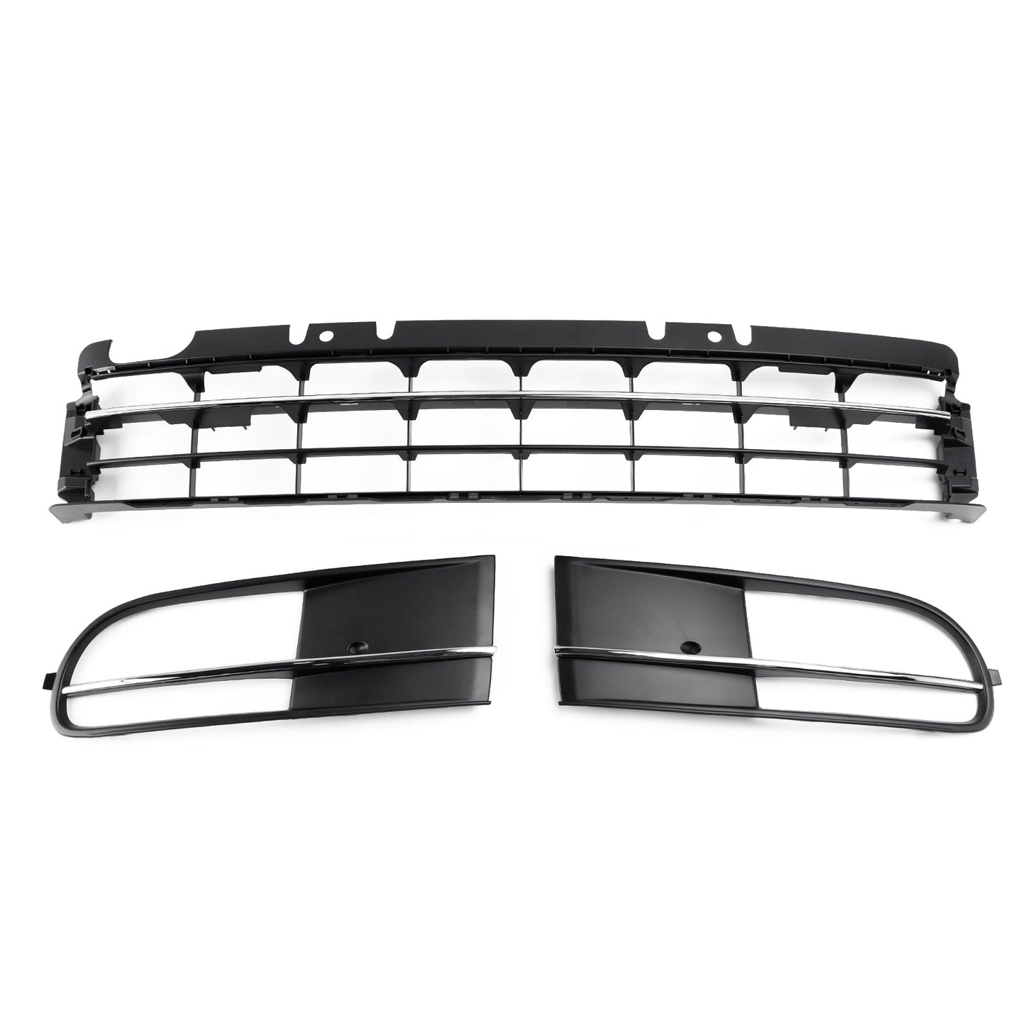 Chrome Front Bumper Lower Grille & Fog Light Grill for VW Beetle (2012-2016)