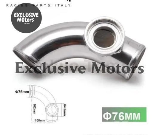 3" 76mm 90 degree Flange Pipe Fit For Type-2 II 2 Adjustable SQV BOV Blow Off Valve TK-BOV01FP76-90R - Tokyo Tom's