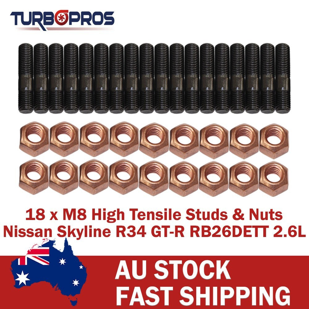 High Tensile Twin Turbo Stud Kit for Nissan Skyline R34 GT-R RB26DETT 2.6L