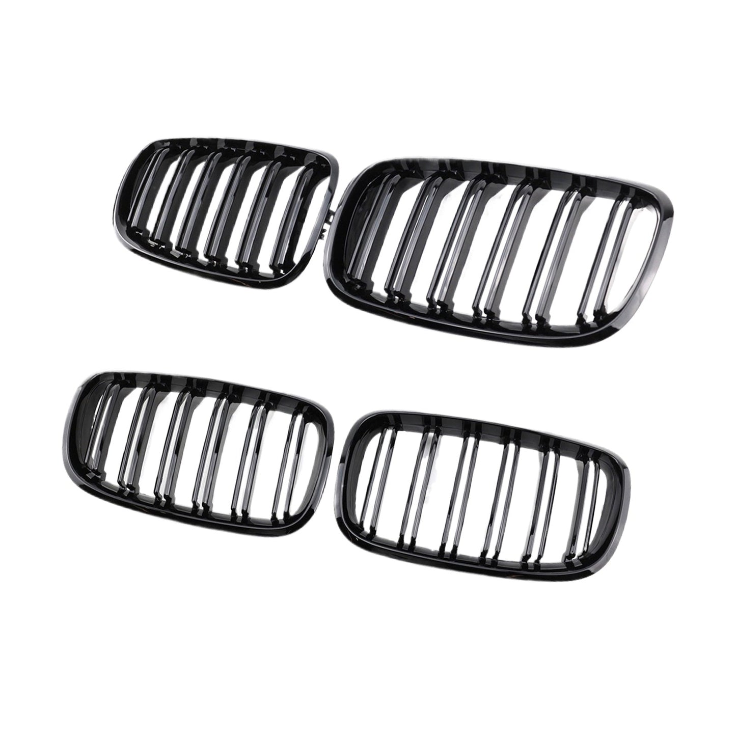 2x Front Grill Grille Gloss Black Suitable For BMW E70 X5 / E71 X6 2007-2013-1