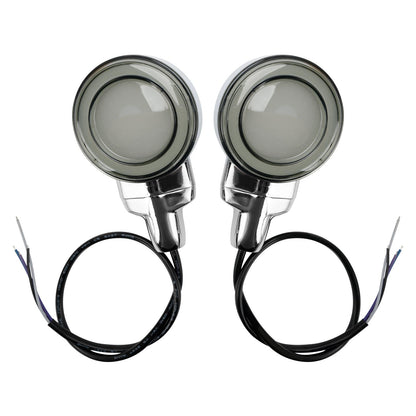 LED Flat Front Turn Signal Light For Heritage Softail Classic Touring 99-23