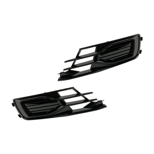 2PCS Foglight Cover Grille for Audi A6 C7 Front Bumper (2014-2018)
