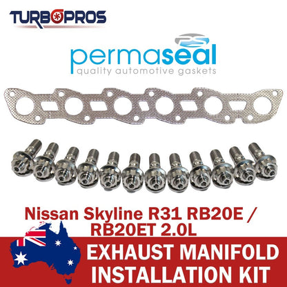 Permaseal Exhaust Manifold Titanium Stud&Gasket Kit for Nissan Skyline R31 2.0L