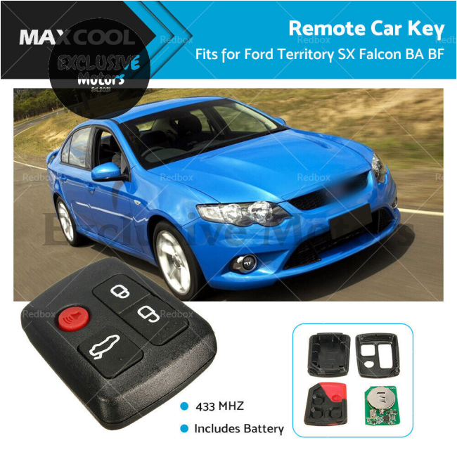 4 Button Key for Ford Territory SX, XR6, XR8, Falcon BA, BF