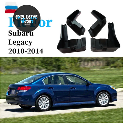 4-Piece Mud Flap Set For Subaru Legacy (2010-2014) - Front And Rear Mudguards