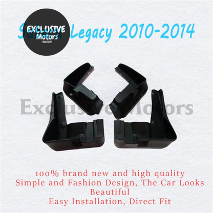 4-Piece Mud Flap Set For Subaru Legacy (2010-2014) - Front And Rear Mudguards