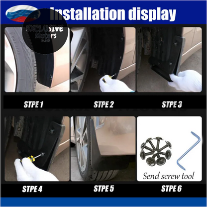 4-Piece Mudflap Set For Land Rover Evoque (2012-2019) - Front And Rear Mudguards