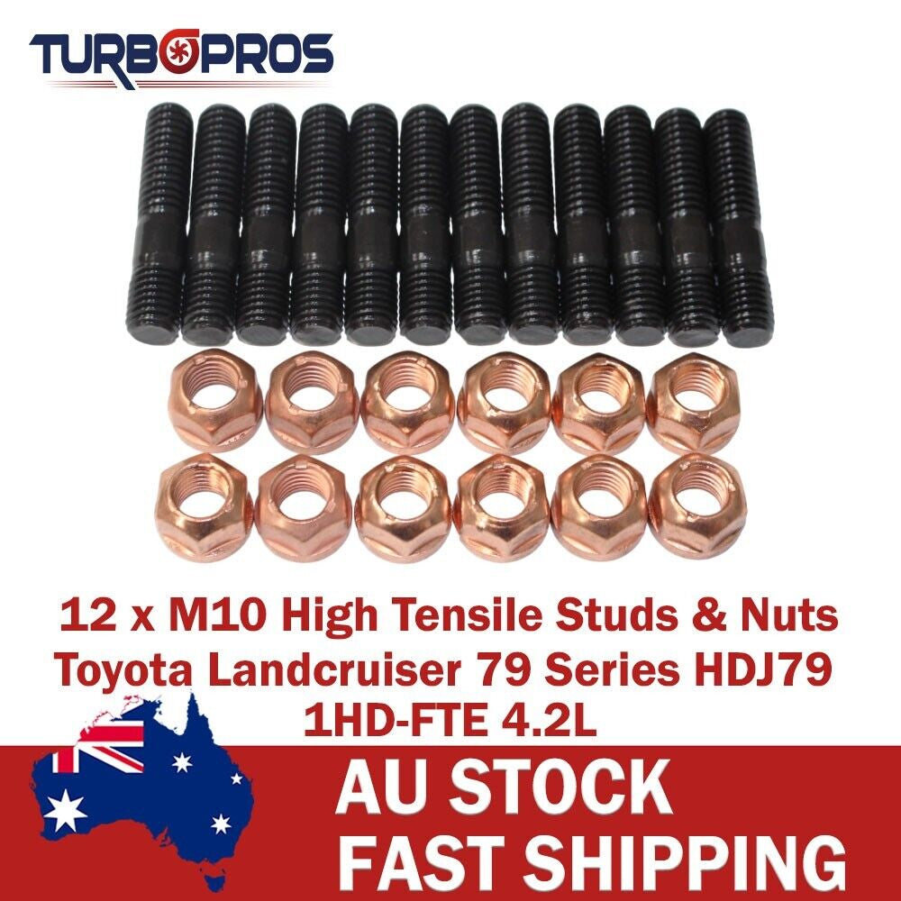 High Tensile Exhaust Manifold Studs for Toyota Landcruiser 79 Series 1HD 4.2L