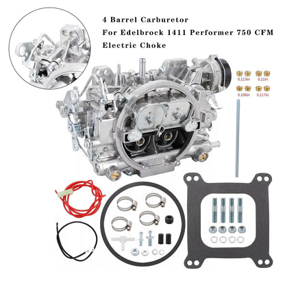 4 Barrel Carburetor For Edelbrock 1411 Performer 750 CFM Electric Choke