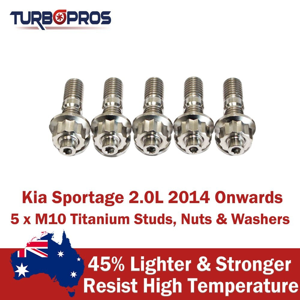 Titanium Turbo Charger Stud Kit for Kia Sportage 2.0L 2014 Onwards