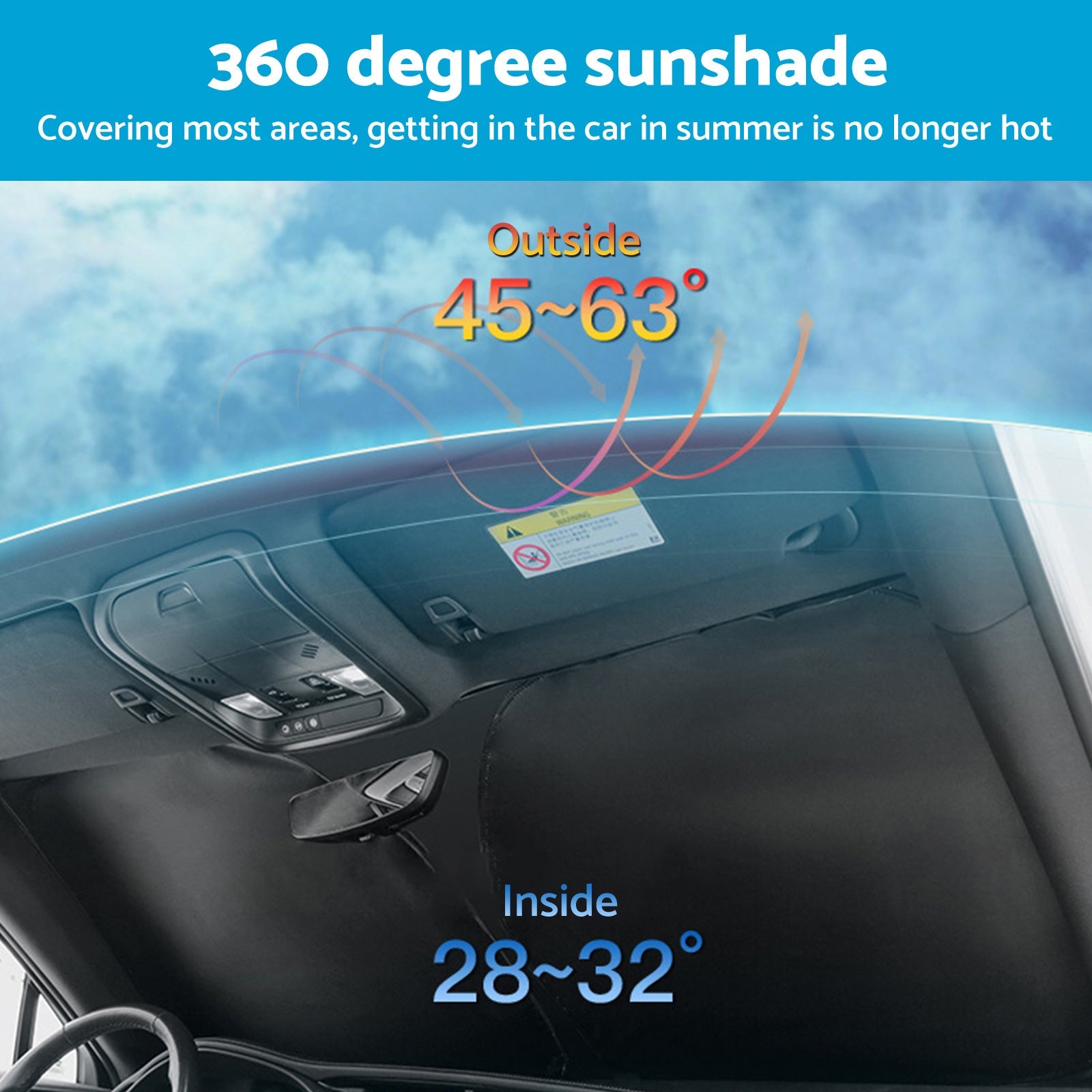 6-Layer Windscreen Sun Shade Suitable For MG MG3 2016-2024 With UV Protection-4