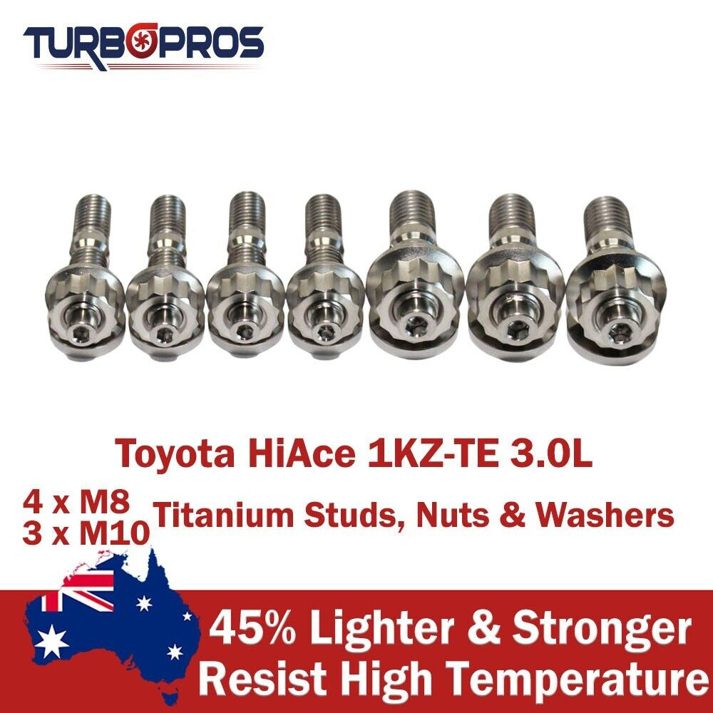 Titanium Turbo Charger Stud Kit for Toyota Hiace 1KZ-TE 3.0L