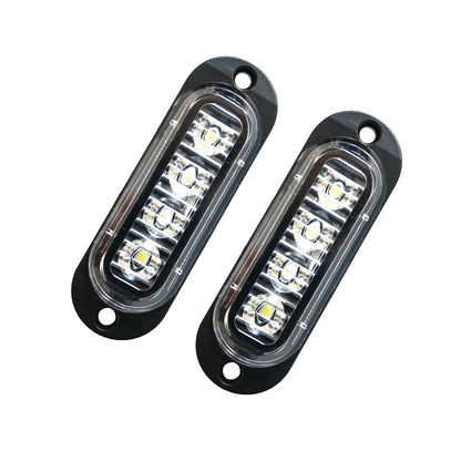 White 4LED Clearance Side Marker Light Suitable For Truck, Trailer & Caravan-1