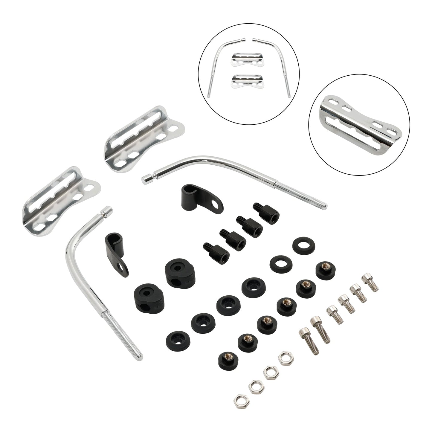 Universal Motorcycle Retro Cafe Racer Headlight Windshield Mounting Bracket