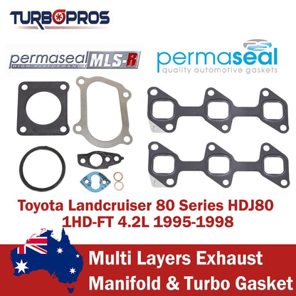 Permaseal Exhaust Manifold&Turbo Gasket Kit for Toyota Landcruiser 80 1HD 4.2L