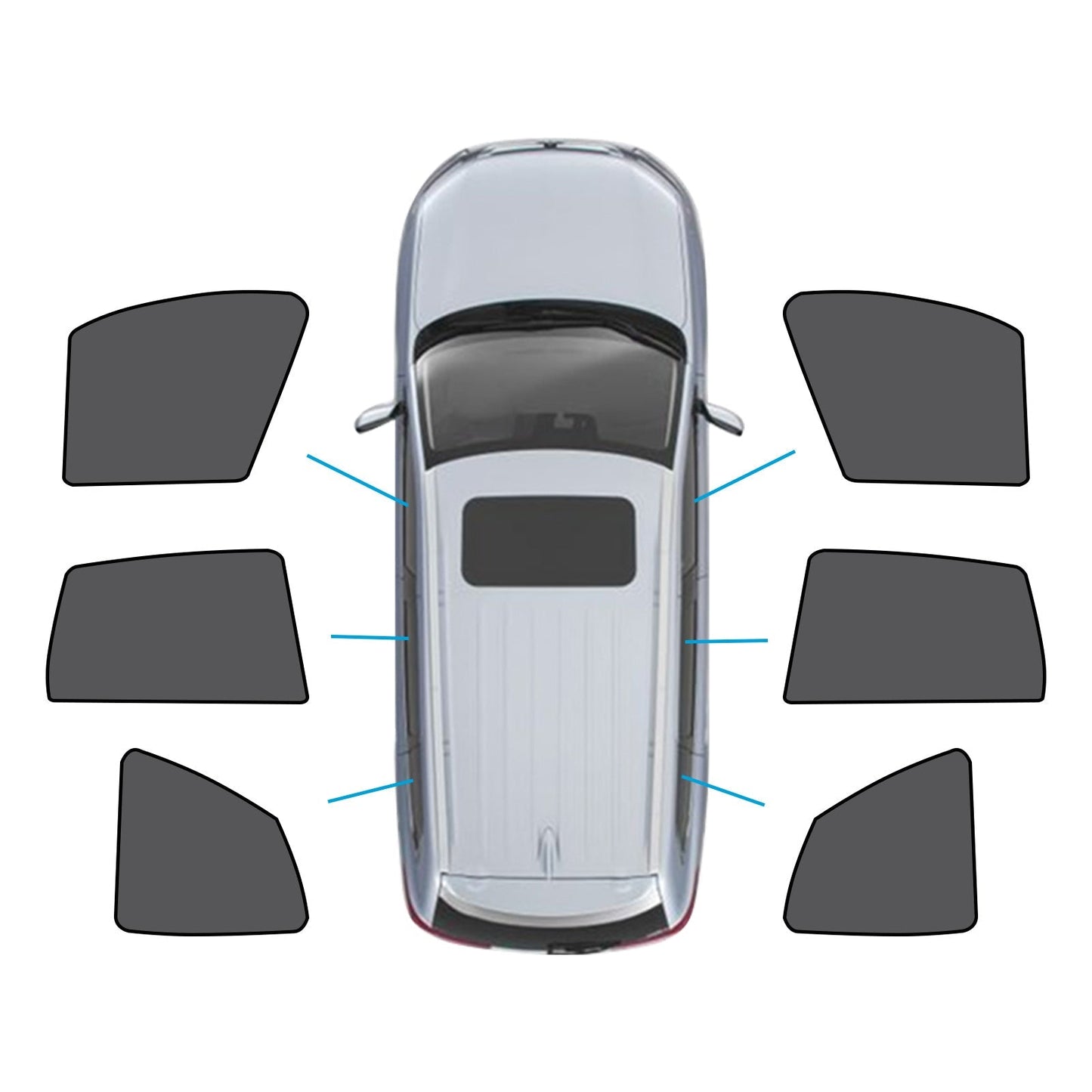 Magnetic Mesh Sun Shades for BMW iX3 2023-2024