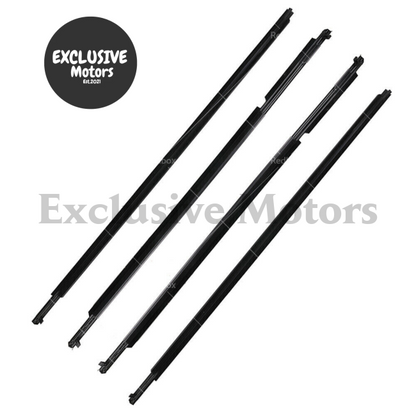 4X Door Glass Seal Weatherstrip for Toyota Land Cruiser Prado 120 Series